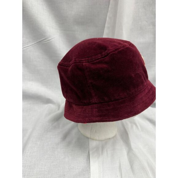 Kangol Burgundy Velvet Bucket Hat Classic Retro 90s Style Casual Streetwear - Picture 4 of 7